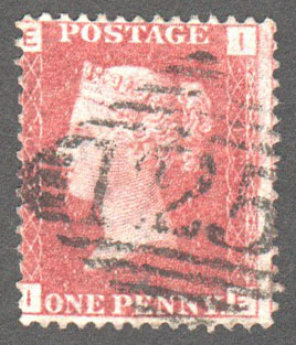 Great Britain Scott 33 Used Plate 129 - IE - Click Image to Close